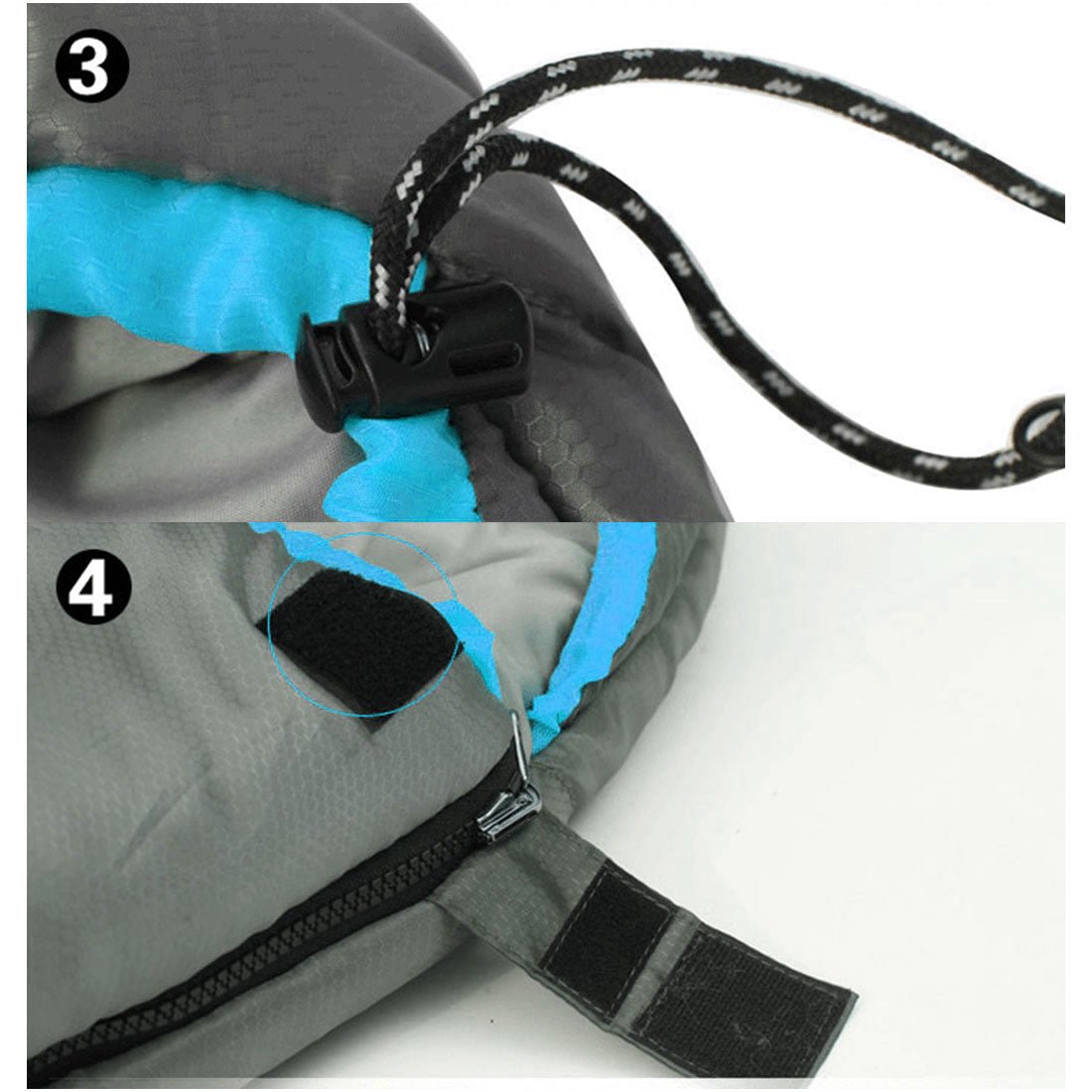 Outdoor Camping Envelope Sleeping Bag -15°C | Thermal Winter Sleeping Bag – Blue — photo 3