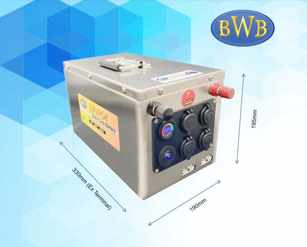 BWB 100Ah 12V LiFePO₄ Lithium Battery (Optional Bluetooth Monitoring) — Australian Made — photo 3