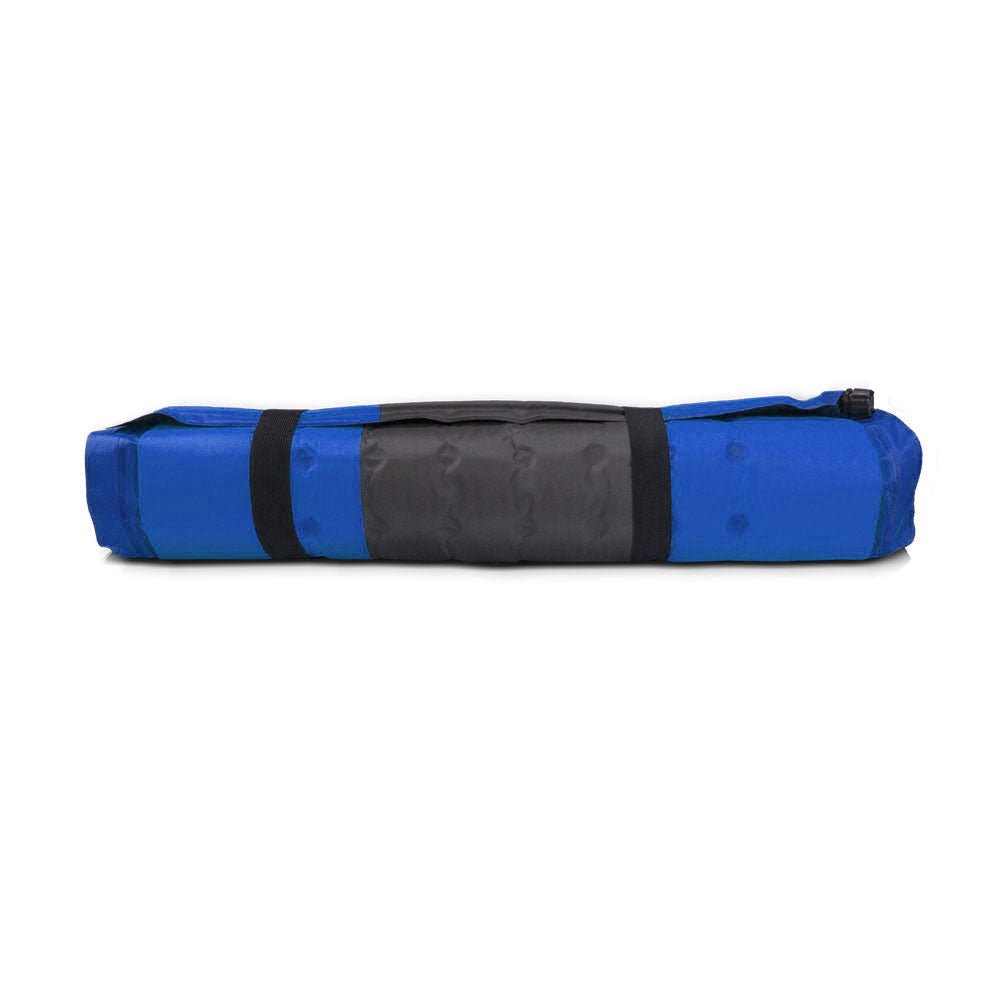 Double Self-Inflating Camping Mattress – 5cm Thick Joinable Air Bed for Hiking & Outdoors – Blue — photo 4