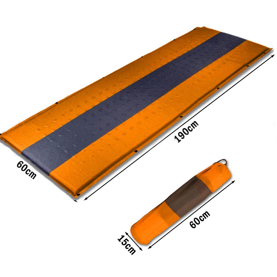 Self-Inflating Camping Mattress – 5cm Thick Air Bed for Camping, Hiking & Outdoor – Orange/Grey — photo 9