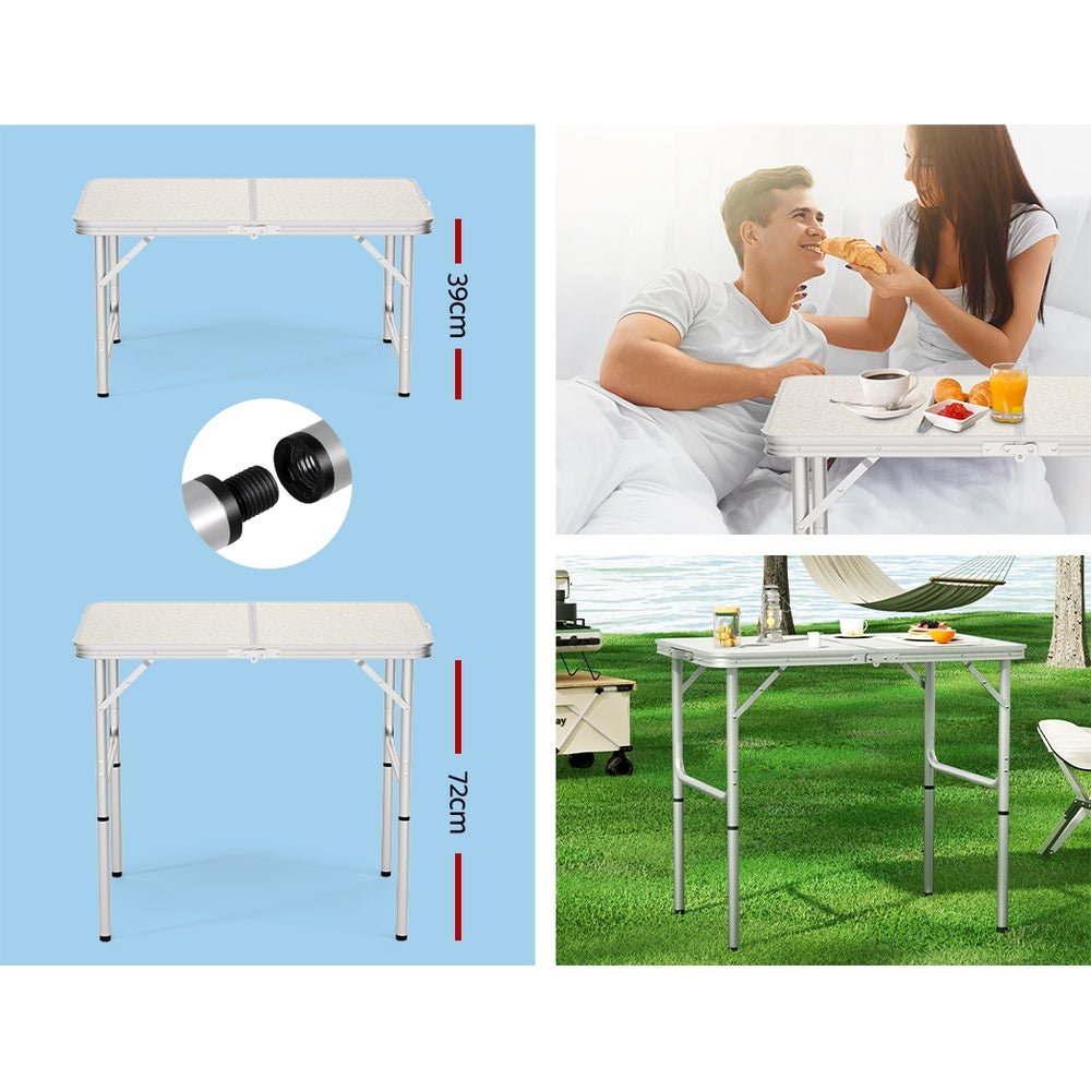 Weisshorn 90CM Folding Camping Table – Adjustable & Portable Outdoor Picnic Desk — photo 7