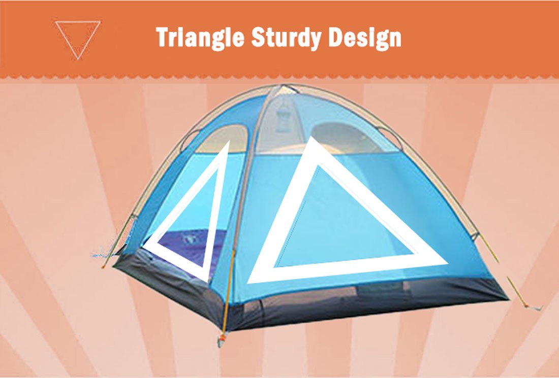 2-Person Lightweight Waterproof Camping Tent – Blue | Hiking, Backpacking, Cycling Ready — photo 2