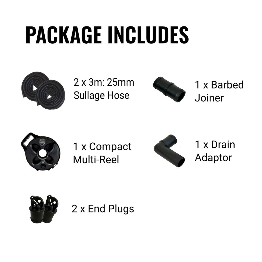 Flat Out 6m Sullage Hose Kit (25mm) – Compact Multi-Reel — photo 5